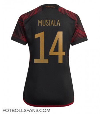 Tyskland Jamal Musiala #14 Replika Bortatröja Damer VM 2022 Kortärmad